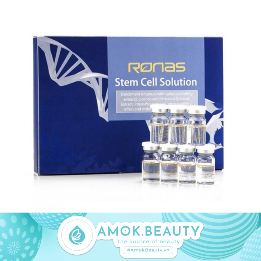 Tế Bào Gốc Dưỡng Da Căng Bóng Ronas Stem Cell Solution Set 10 Chai Ronas